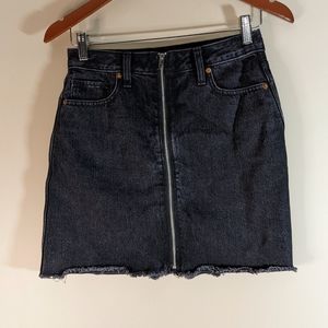 Abercrombie & Fitch Denim Zoe Natural Rise Vintage A-Line Black Skirt Size 26/2